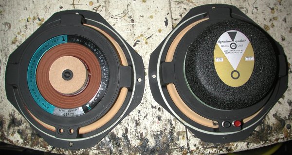 JBL Minuet repair - rear view of parts